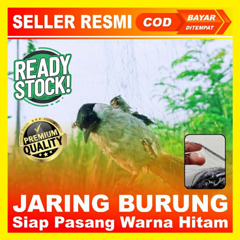 jaring burung kutilang/jaring burung/jaring burung trucuk/jaring tinggal pasang warna hitam