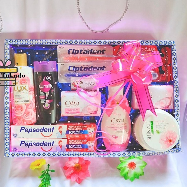 Diskon sd 7  PAKET SESERAHAN PERLENGKAPAN MANDI KADO PERNIKAHAN free box