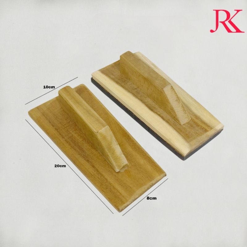 Roskam Kayu 20cm Raskam Kecil Lapis Busa Penghalus Acian