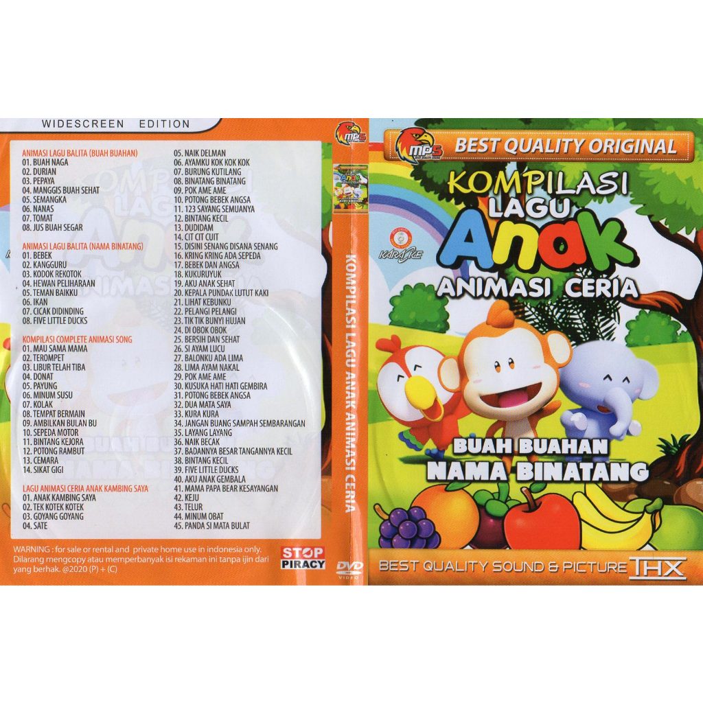 kaset Mp5 Lagu kompilasi lagu anak Animasi Ceria