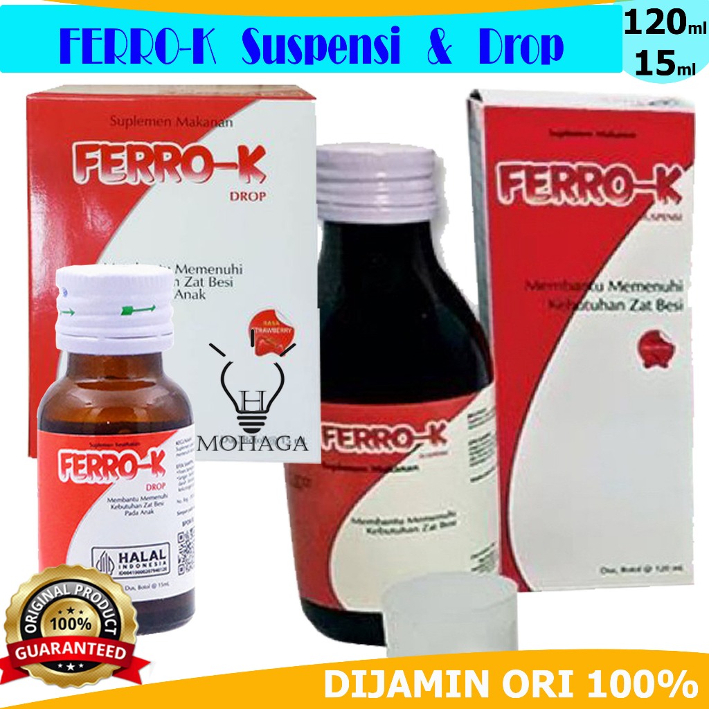 Ferro-K Drop 15ml dan Ferro-K Suspensi 120ml - Ferro K
