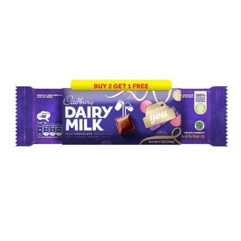 

Promo Beli 2gratis 1 Cadbury Coklat 62gx3pcs