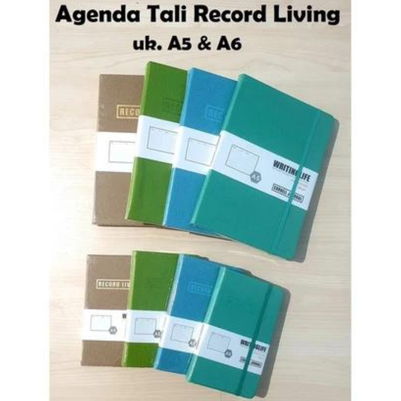 

Buku Notes Catatan Agenda Tali A5 A6 Motif Record Living / Notebook Cover Tebal Premium