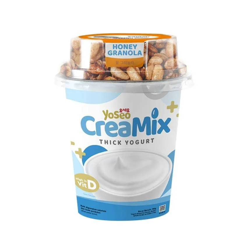 

yoseo creamix thick yogurt honey granola 90gr