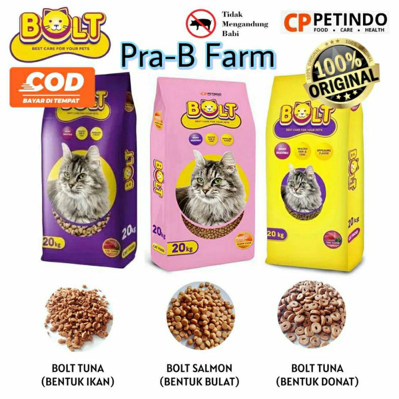 BOLT 800 GRAM PAKAN KUCING BENTUK IKAN BENTUK DONAT BENTUK BULAT