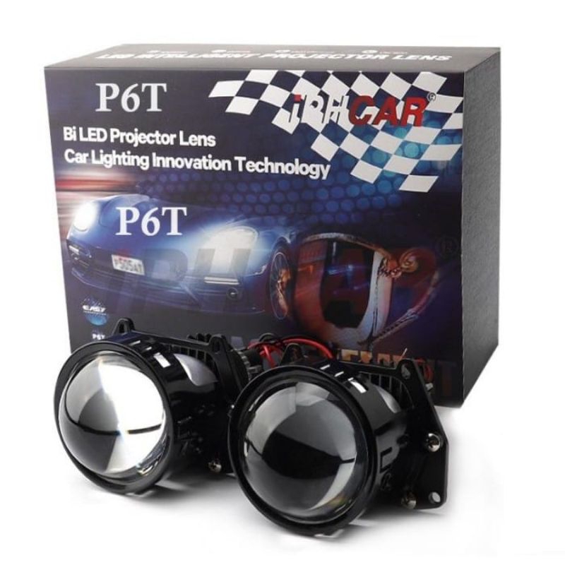 BILED IPHCAR P6T 3 INCH LAMPU PROJECTOR BILED BLUE LENS PROJIE MOBIL MOTOR