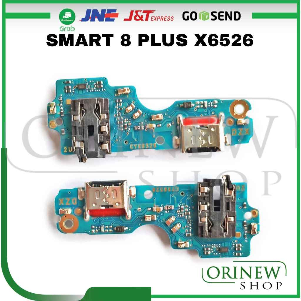 Pcb Board Usb Konektor Cas Infinix Smart 8 Plus X6526 Connector Charger Papan Mic Ori