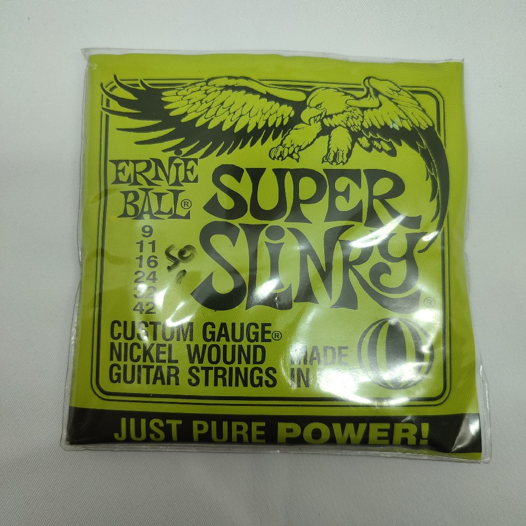 Ernie Ball Senar Gitar Elektrik String 1 Set,  Super Slinky Ukuran 0,09 - 0,42