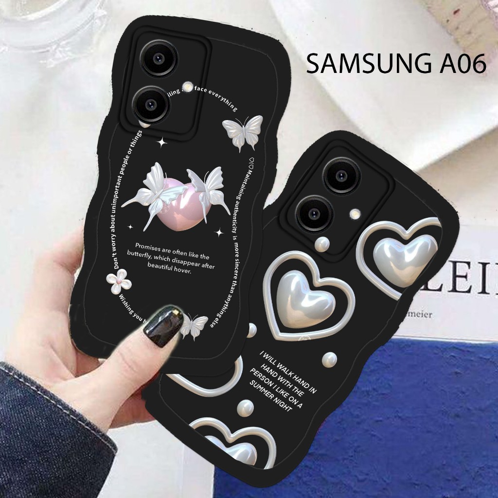 [BG12] Softcase Gelombang Hitam SAMSUNG A06 - Case Gelombang Motif - Case Handphone - Pelindung Hand
