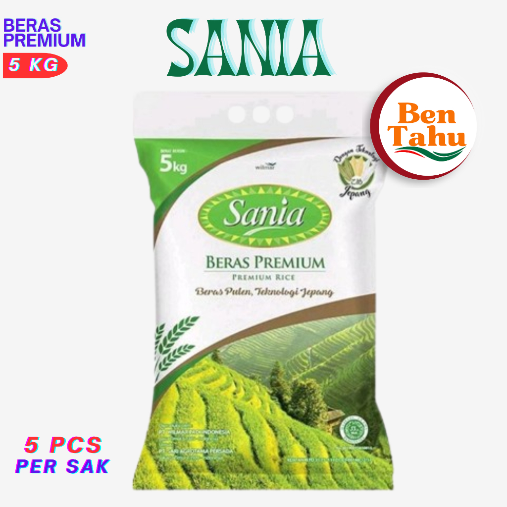 

Beras Sania 5kg Pulen Bersih dan Utuh - Harga Promo Setiap Hari