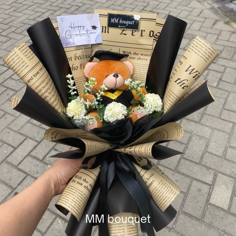 buket boneka wisuda cowok premium