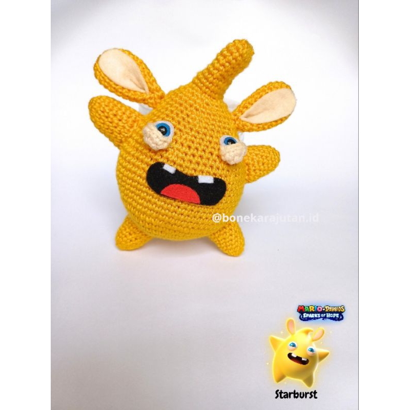 [bonekarajutan.id] Boneka Rajut Starburst - Mario + Rabbids - Sparks of Hope