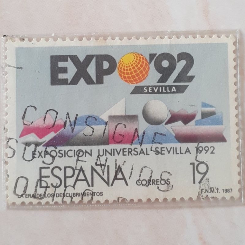 

Perangko Spanyol Expo Sevilla ´92 (1st issue) (Abstract Shapes) Tahun 1987