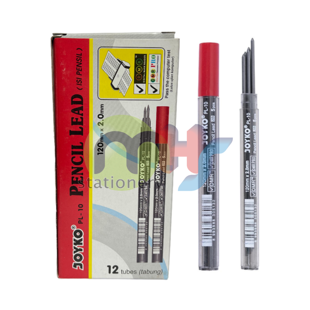 

Pencil Lead / Isi Pensil Mekanik Joyko PL-10 / 2B / 02.0 mm 1 Box 12 Tubes