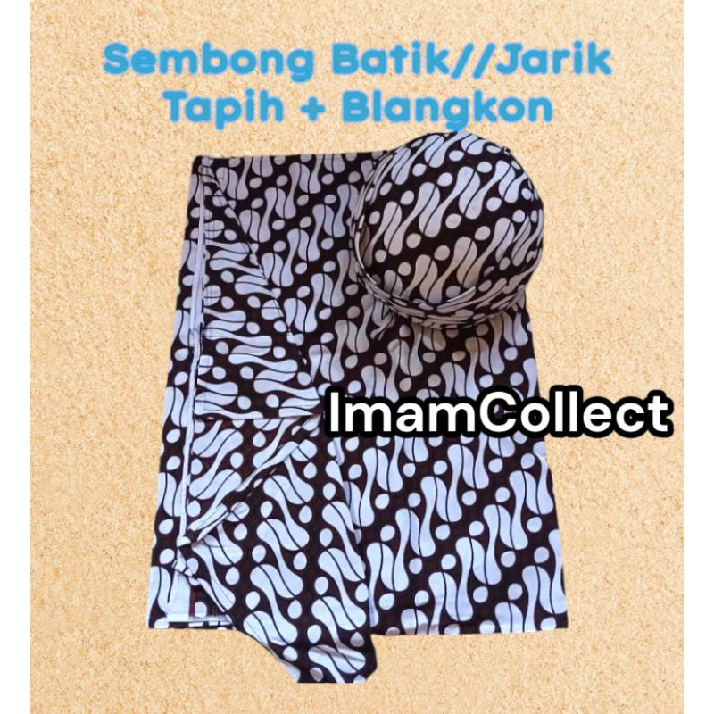 JARIK TAPIH DEWASA MOTIF PARANG PUTIH+ BLANGKON DEWASA PARANG PUTIH