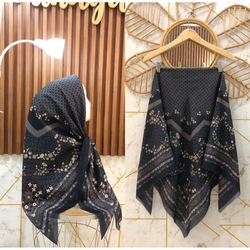 ( READY 3 VARIASI WARNA ) HIJAB SEGI EMPAT VOAL MOTIF PREMIUM R49 | SEGI EMPAT VOAL MOTIF LEMBUT TEP