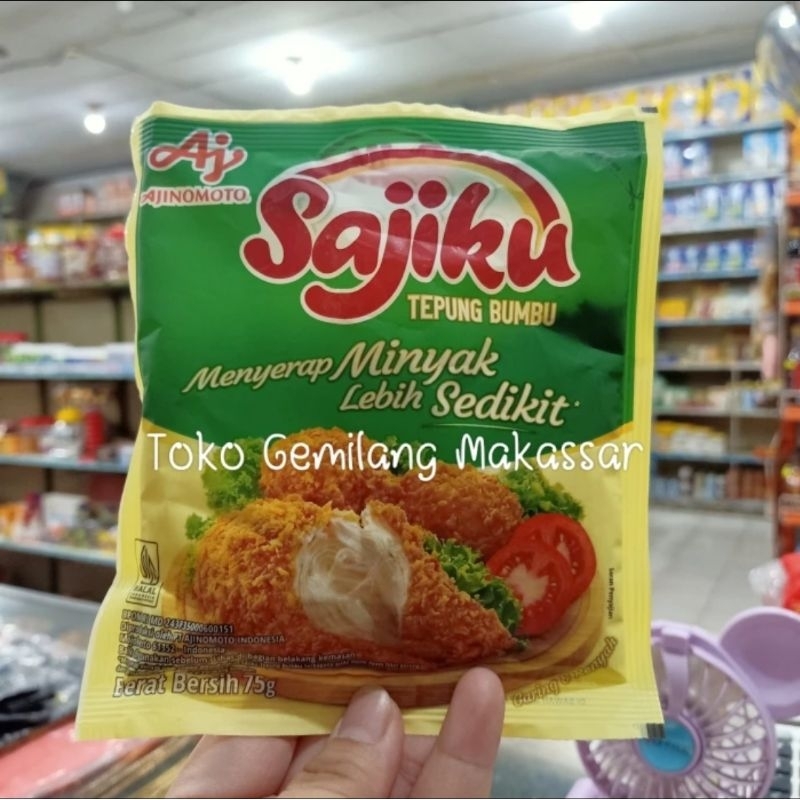 

Sajiku Tepung Bumbu 75 gram Menyerap Minyak Lebih Sedikit