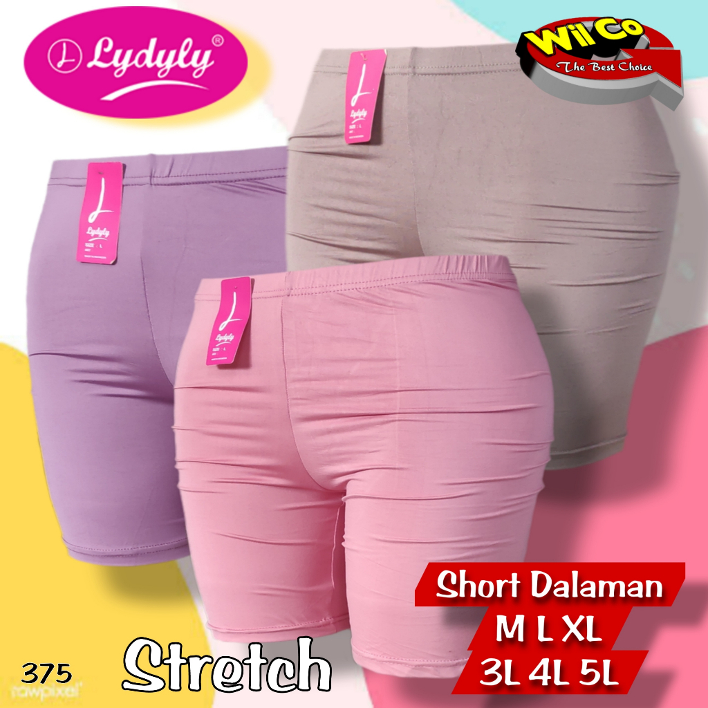 K375T Celana Shorts Wanita Street, Legging Pendek Jumbo Size M - 5L