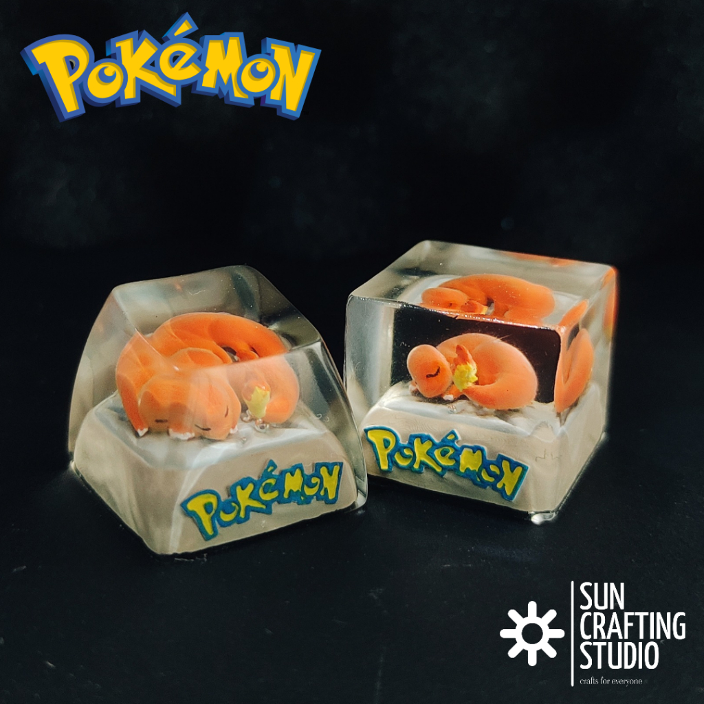 Artisan Keycap Pokemon Custom Keyboard Keycaps Anime Sleeping Charmander