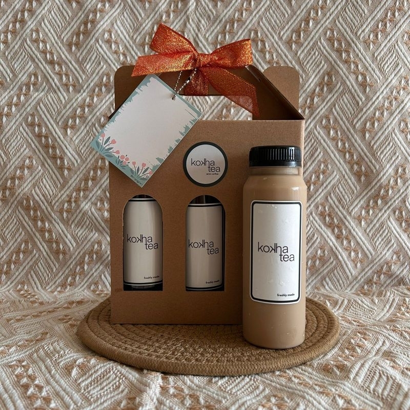 

kokha tea hampers minuman 3 botol @250ml (coffee/tea/milk tea/choco)