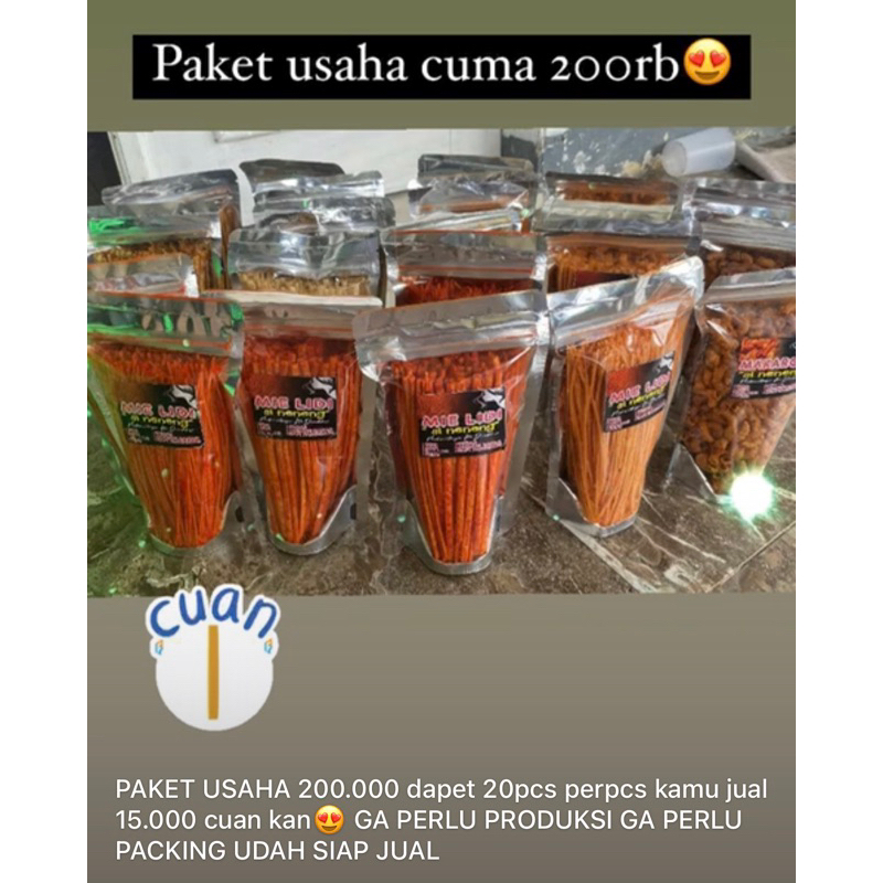 

PAKET USAHA MIE LIDI SINENENG paket warung