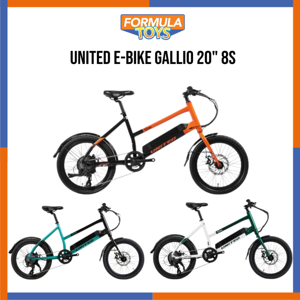 SEPEDA LISTRIK UNITED E-BIKE GALLIO 20 INCH 8S