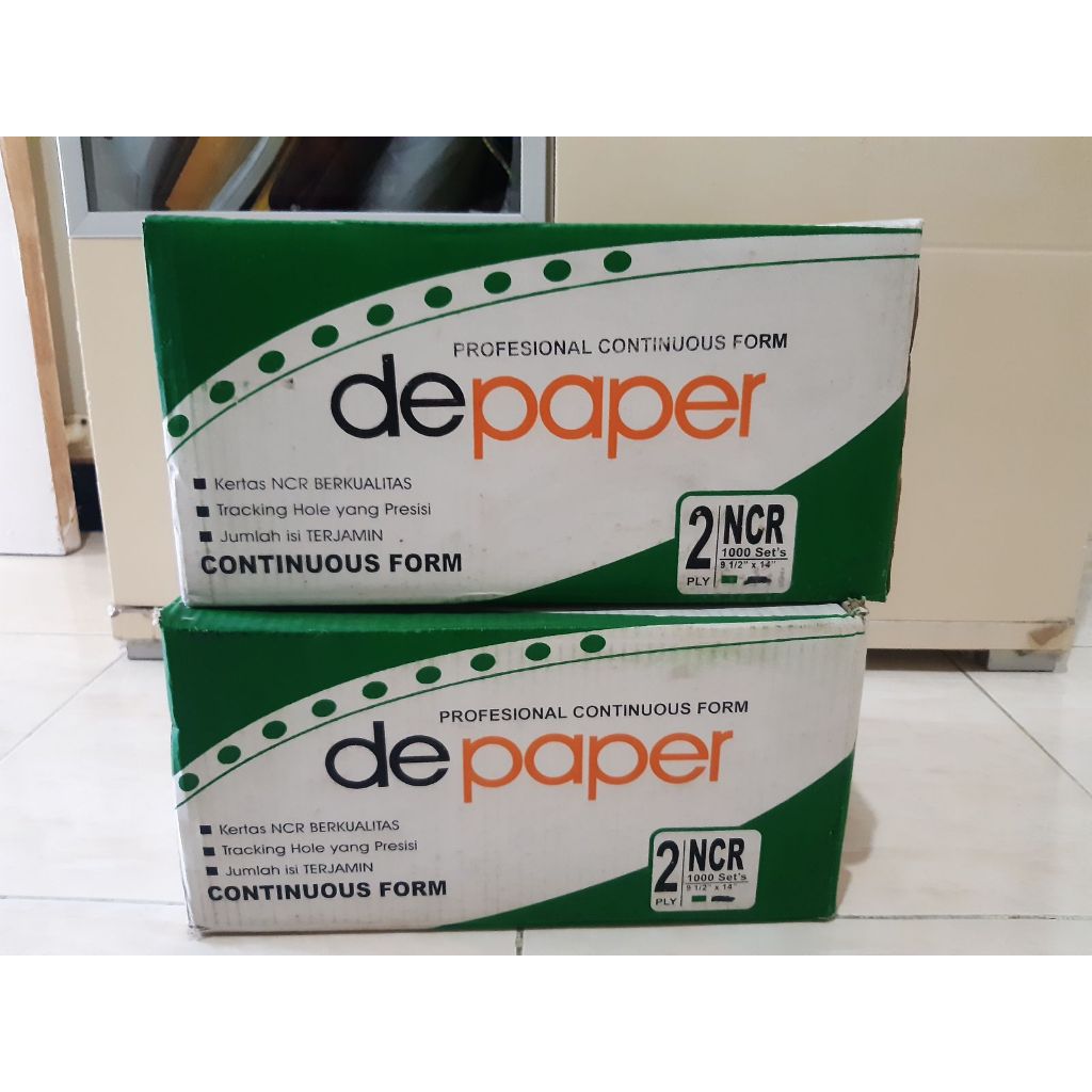 

Kertas continuous form depaper 2ply NCR 9,5 x 11 isi 1000 sets kertas ncr kertas printer