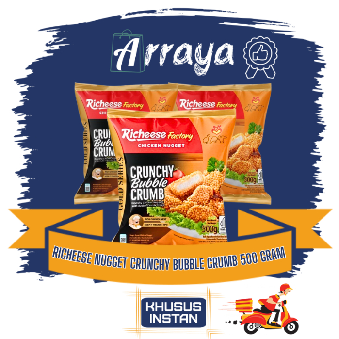 

RICHEESE CHICKEN NUGGET CRUNCHY BUBBLE CRUMB 500 GRAM