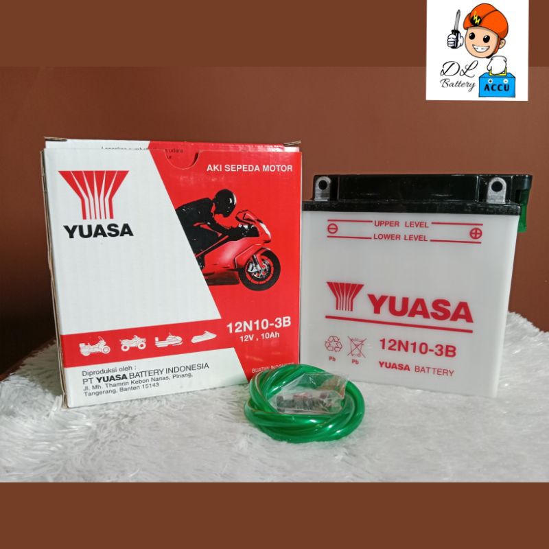 AKI YUASA - 12N10-3B (Basah) Tosa, Viar, Aki lampu pedagang kaki 5 malam, Thunder 250, DLL