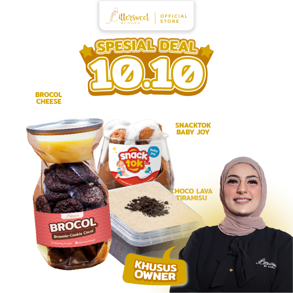 

[ Best Owner ] Brocol Cheese + Choco Lava Tiramisu + Snacktok Baby Joy