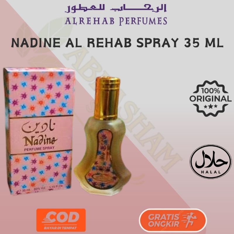 Parfum AL REHAB NADINE 35 ML Spray Original Arab Saudi Al Rehab Perfume Campuran Bibit Al Rehab Parf