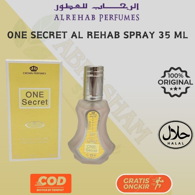 Parfum AL REHAB SECRET ONE 35 ML Spray Original Arab Saudi Al Rehab Perfume Campuran Bibit Al Rehab 