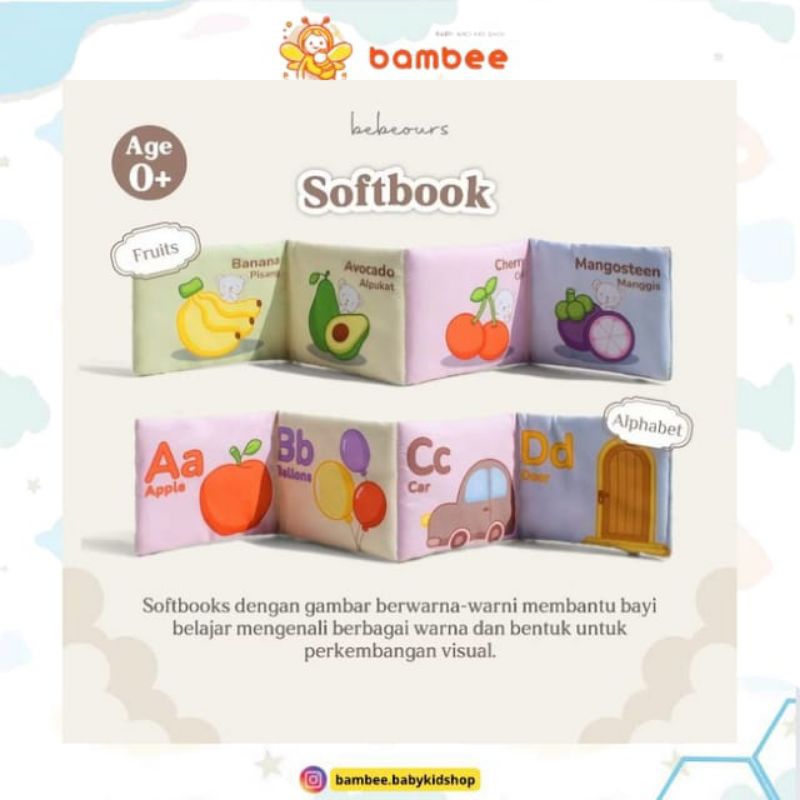 Bebeours Baby Softbook / Baby Book / Alphabet Book