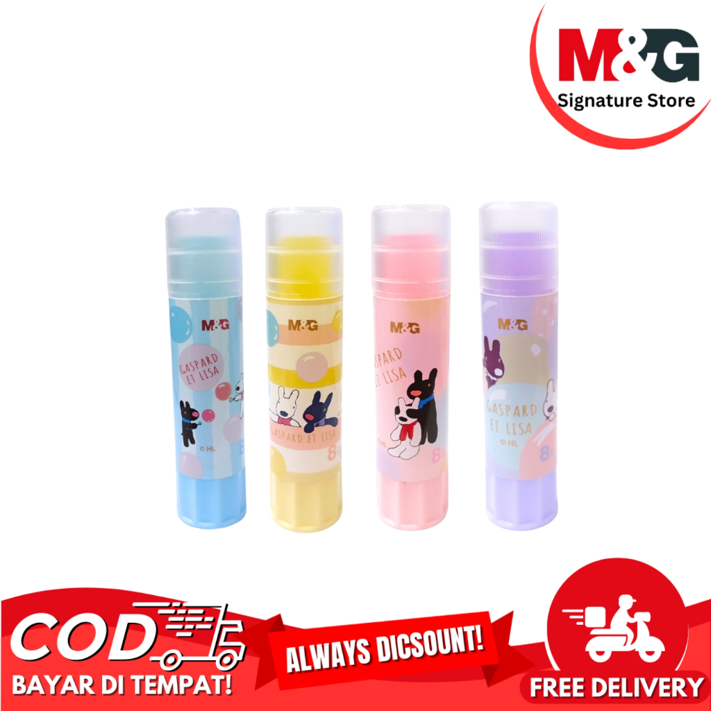 

Glue Stik Glitter M&G Gaspard Et Lisa Lem Kertas Stick 8gr Perekat Pastel #QSG971F4