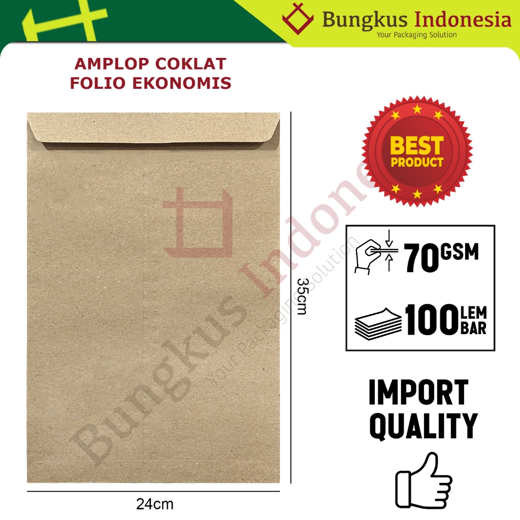 

Amplop Coklat Folio Ekonomis