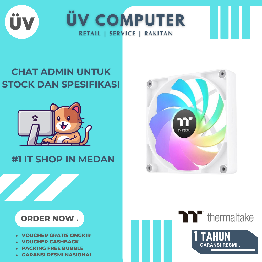 Fan Casing Case PC Komputer | Thermaltake CT120 Reverse ARGB Sync | 2-Fan Pack | 120mm 12cm | 4 Pin 