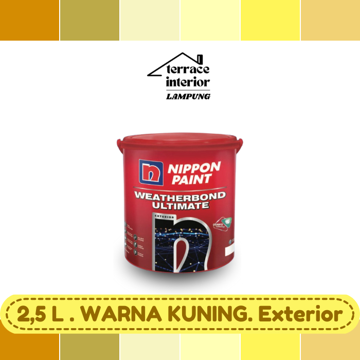 Cat Tembok Nippon Paint Ultimate warna Kuning Ukuran 2.5 L