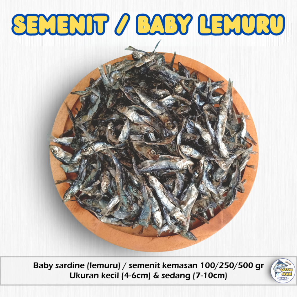 

BABY SARDINE (LEMURU) KERING / SEMENIT ASIN PREMIUM TERMURAH 100/250/500 gram