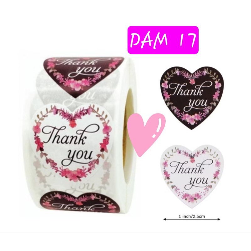 

1 Roll 500 Pcs Stiker Label Thank You 2.5cm , Stiker Idul Fitri , Sticker Happy Birthday , Stiker Satu Roll