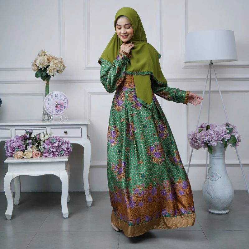 GAMIS MUSLIMAT SEMI SUTRA SIZE M