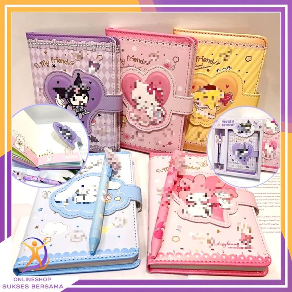 

OSB Paket Alat Tulis 2 IN 1 Set Stationery 2IN1 Karakter Kartun Alat Tulis Anak Sekolah Pulpen Notebook Magnet