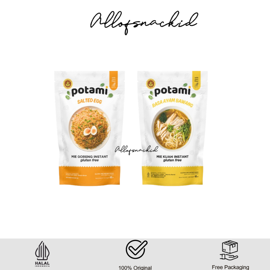 

POTAMI Mie Instant Tanpa Gluten 65g - Gluten Free Noodle - Mi Instan Bebas Gluten - Vegan Friendly