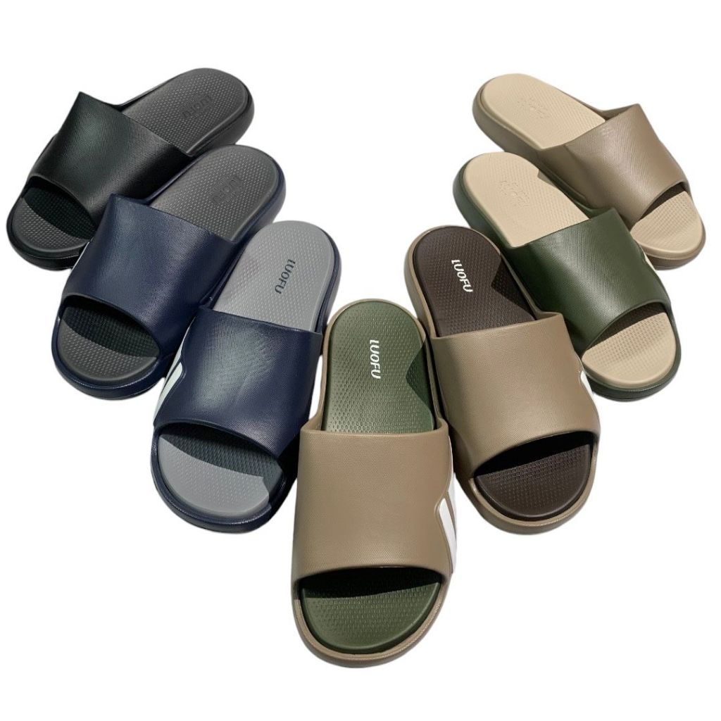 Luofu Sandal Selop Karet Pria Import Empuk E6213-E01H3 (M1)