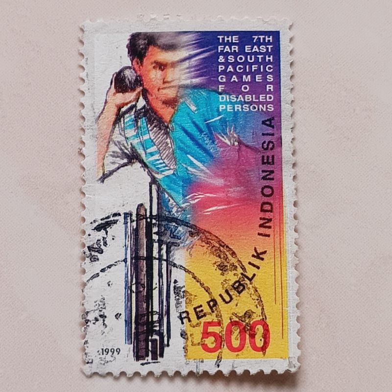 

(AF) Perangko Indonesia 1999 Dekade Asia Pasifik Penyandang Cacat 1993 - 2002 (2/2) 500 rupiah Used