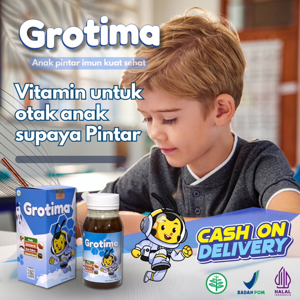 Vitamin Anak DHA/ Suplemen Kecerdasan Otak Anak / Vitamin Otak Anak Pintar  / Grotima original Untuk