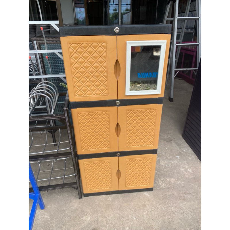 lemari plastik 3 pintu mini/lemari baju plastik
