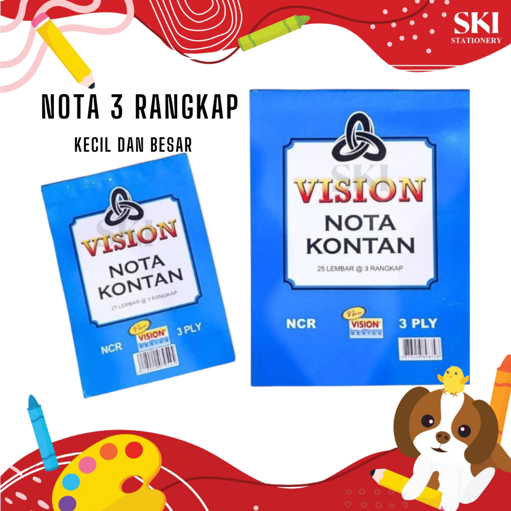 

Nota Kecil 3 Ply / Nota Kontan NCR 3 rangkap / K3 Vision