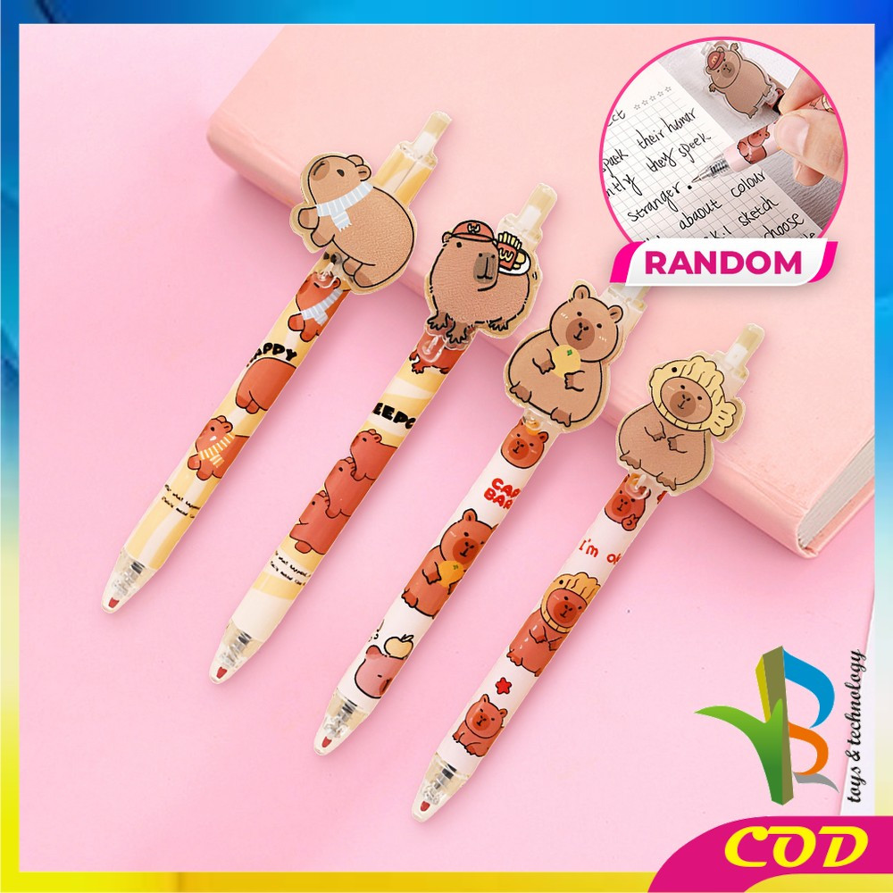 

RB-A96 Pena Mekanik Capybara 0.5MM Pulpen Gel Cartoon Alat Tulis Sekolah dan Kantor / Pena Pen Gel Ink Kapibara Ballpoint Tinta Cair