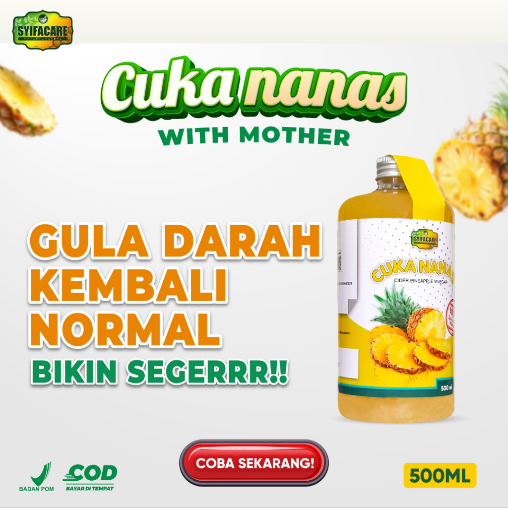 

Cuka Nanas Syifacare 500 ml Fermentasi Organik Bantu Mengatasi Gula Darah Diabetes