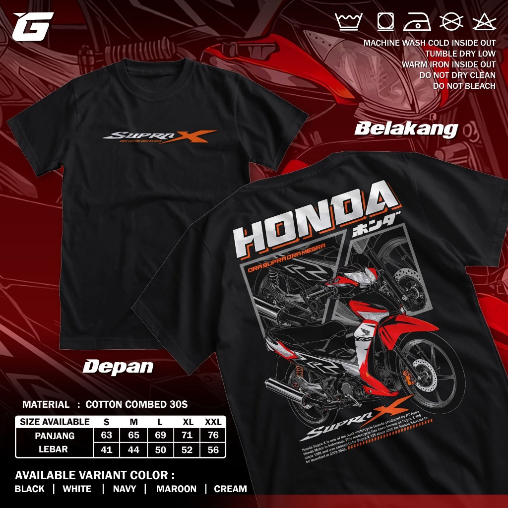 Kaos Racing Honda Supra X 125 Ora Supra Ora Mesra Baju Distro Motor Herex Honda Gank Tshirt Otomotif